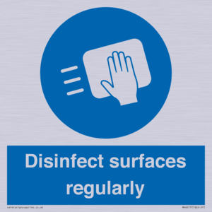 Disinfect surfaces regularly